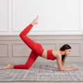 Woman Red Top And Legging Fitness Yoga Sets